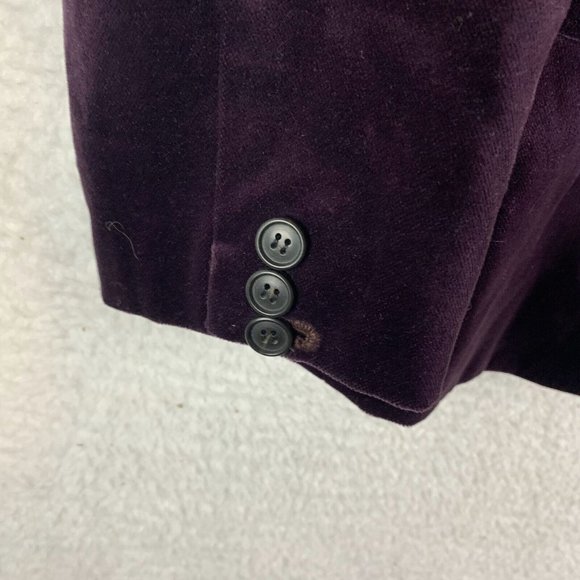 J.Crew Velvet Jacket Women's Purple Single‎ Breasted Notch Lapel Classic 7792 - Picture 4 of 7